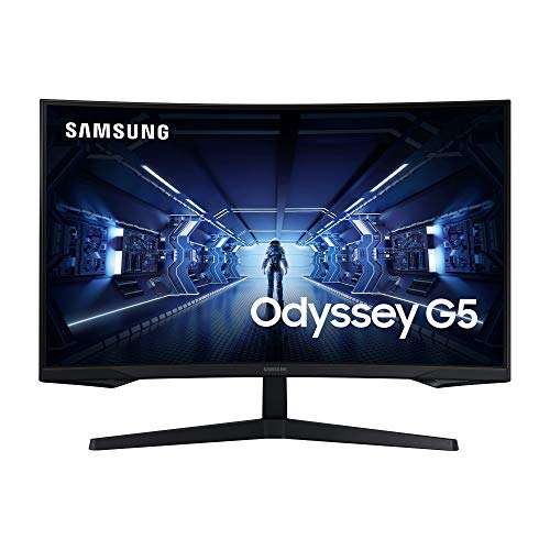 Samsung Odyssey C32G53T 32 Zoll 1000R Curved Gaming Monitor mit 2560x1440p Auflösung, 144hz Bildwiederholrate, 1ms Reaktionszeit