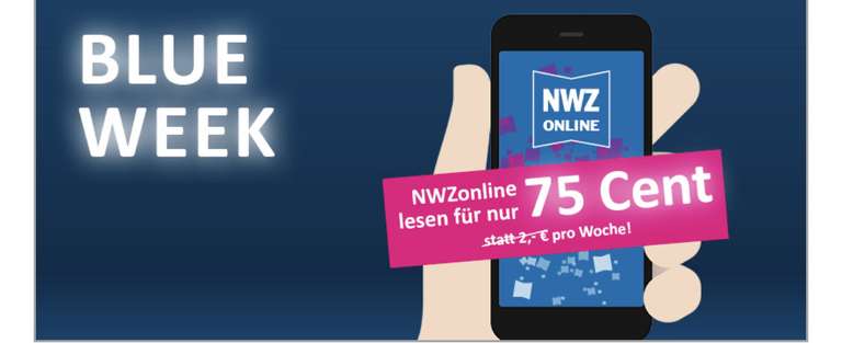 NWZonline lesen für 0,75 Euro pro Woche