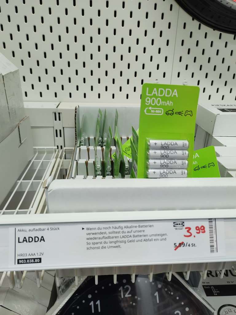 [Lokal IKEA Frankfurt] LADDA Akku AAA wiederaufladbare Batterien