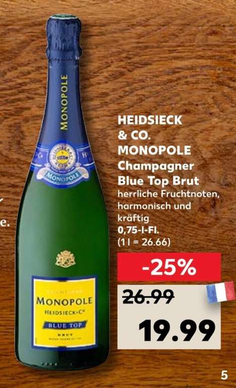 Heidsieck & Co Monopole Champagner Blue Top Kaufland