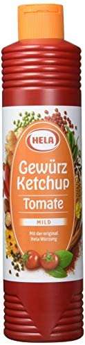 Jawoll: Hela Ketchup in der 800ml Quetschflasche in den Sorten "mild" und "fruchtig" , Literpreis 1,24€