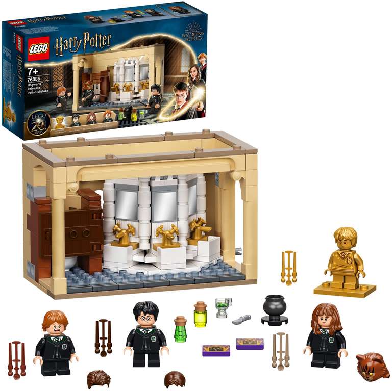 LEGO Harry Potter Hogwarts:Misslungener Vielsaft-Trank (76386) 20.Jubiläum mit Harry als goldene Minifigur für 13,99€ (Amazon Prime&Müller)