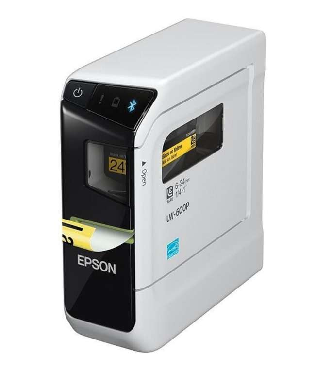 Epson LabelWorks LW-600P Etikettendrucker (Ansteuerung über PC/App per USB/Bluetooth, 180dpi, 6-24mm Bandbreite, 15mm/s, Auto-Abschnitt)