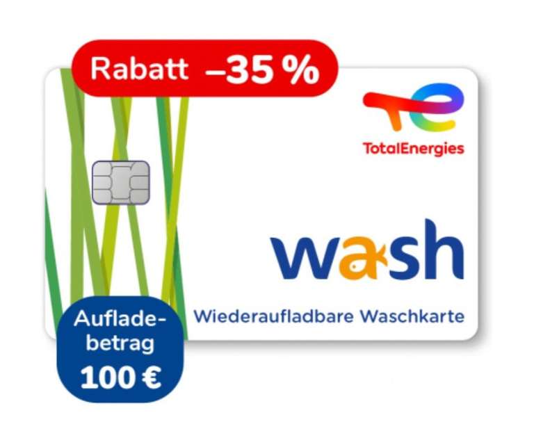 TOTAL Tankstellen Waschkarten - 50€ für 37,50€ / 75€ für 52,50€ / 100€ für 65€ - inkl. Versand
