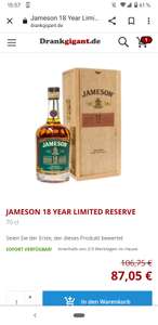 JAMESON 18 YEAR LIMITED RESERVE