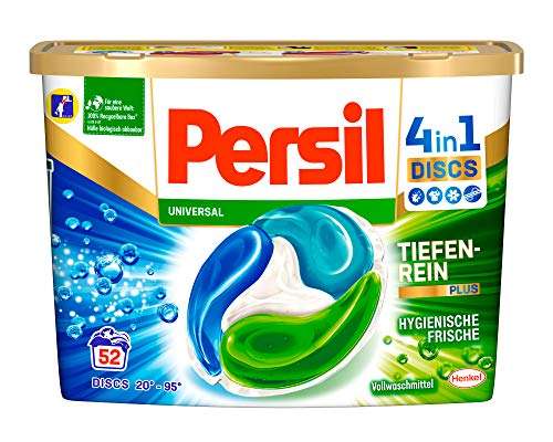 Persil Universal 4in1 Discs (52 Waschladungen), Vollwaschmittel mit Tiefenrein-Plus Technologie und langanhaltender Frische (Prime)