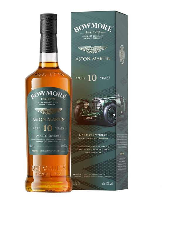 Bowmore 10 Aston Martin Dark & Intense Whisky 1l 40% für 45,18€ bei Frankfurt Airport incl.Versand