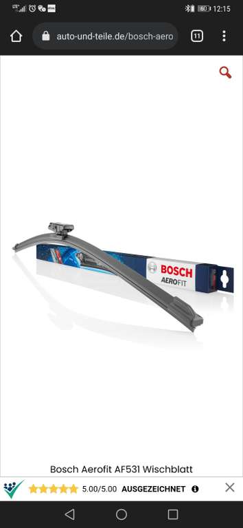 Bosch Aerofit Wischblätter-Set AF604