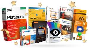 Software-Bundle: Nero Platinum Suite 2022, Norton360 Deluxe 2021, OnlineTV 17, Laplink PCmover Express, ...