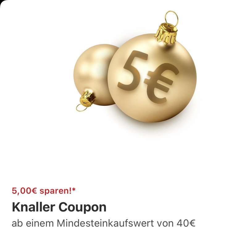 [REWE-App] "Knaller Coupon": 5€ ab 40€ Einkaufswert