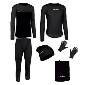 Reusch Trainingsset 6-teilig (Pullover, Hose, Funktionsshirt, Handschuhe, Mütze, Halswärmer) versch. Farben und Größen