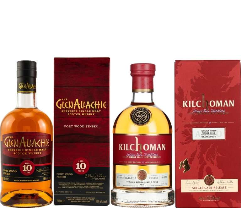 Whisky-Übersicht #121: 10 Jahre D12, z.B. Kilchoman Añejo Single Cask für 88,90€, GlenAllachie 10 Port Wood Finish für 48,90€ inkl. Versand,