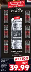 Three Sixty Vodka 3l Flasche inkl. 6 Dosen Three Sixty Energy Drink 39,99€ | Jack Daniel's 14,99€ verschiedene Sorten