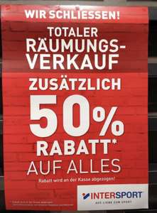 50% auf ALLES: Totaler Räumungsverkauf im Intersport Voswinkel Bielefeld im Loom z.B. Nike Free Run für 43€