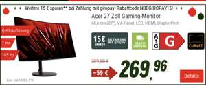 Acer Nitro XZ270 -(27 Zoll), Curved, QHD, 165Hz, 1ms,