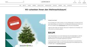 NUR noch heute: Ludwig Beck verschenkt bei Kauf ab 150 Euro einen Weihnachtsbaum im Wert von € 46