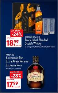 (Aldi Nord) ab 17.12. Johnnie Walker Black Label Whisky inkl. 2 Highball Gläser / Pampero Aniversario Rum