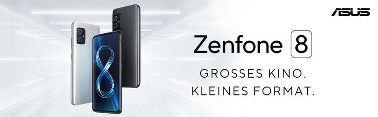 ASUS Zenfone 8 5G (15cm (5,9") FullHD+ 120Hz AMOLED, 64MP Kamera, 8GB RAM, 128GB) schwarz