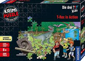 KOSMOS Krimi Puzzle Die drei ??? Kids T-Rex in Action, Leuchtet im Dunkeln,200 Teile inkl. Ausgrabungs-Set 10,49€ (Amazon Prime & Alternate)