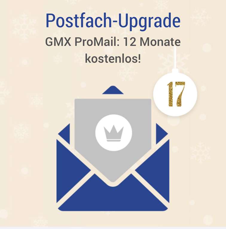 GMX ProMail Premium 1 Jahre kostenlos!