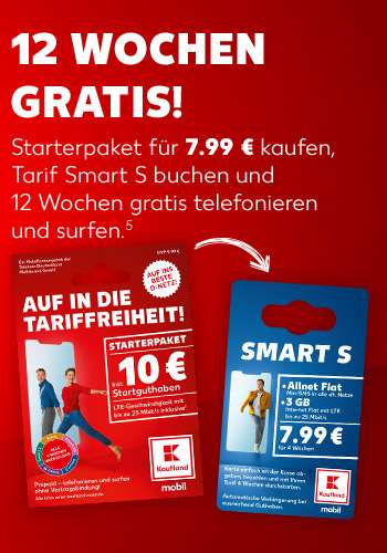 Kaufland mobil: 12 Wochen "Smart S" gratis