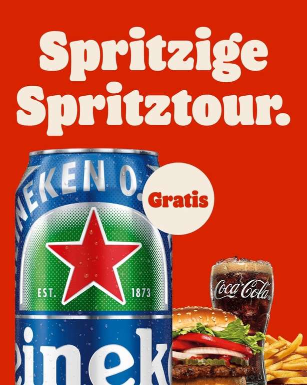 Whopper Menü im Drive-In kaufen und Heineken 0.0 gratis erhalten [Burger King]