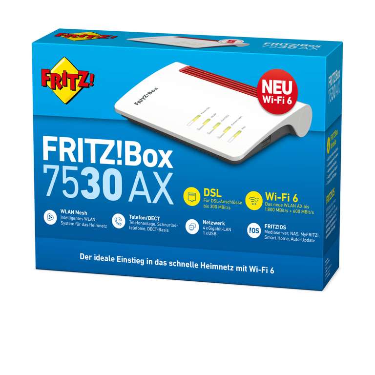 AVM FRITZ!Box 7530 AX für 149,99€ inkl. Versandkosten mit Giropay/Paydirekt