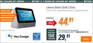 [Giropay] Lenovo Smart Clock 2 (3.9", 480x800, IPS, MT8167S, 1/8GB, WLAN, Bluetooth, Google Assistant, 3W LS) mit Füllartikel