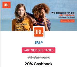 ( JBL & Shoop ) 20% Cashback auf die valide Bestellung
