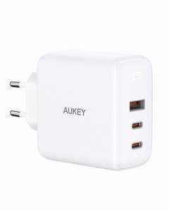 Aukey Omnia Mix 3(PA-B6s) 90W USB-C Ladegerät 3-Port ( Power Delivery 3.0, 2 x USB-C, 1 x USB ) weiß
