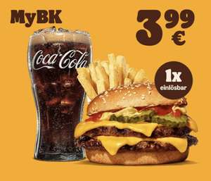 Double Cheeseburger + mittlere King Pommes + 0,4L Coca Cola für 3,99€ [Burger King MyBK]