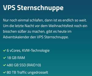 [netcup] VPS Sternschnuppe - 6 Kerne, 18G RAM, 480G SSD - 12,43€/Monat (dauerhaft)