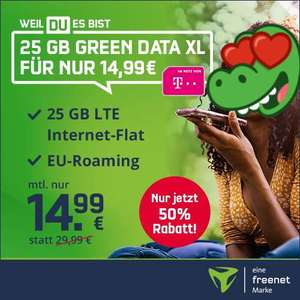 Datentarif: 25GB LTE 100Mbit Debitel Telekom für 14,99€ mtl. ohne AG + 50€ Amazon = 12,95€ mtl.