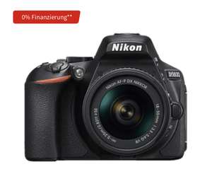 NIKON D5600 Kit Spiegelreflexkamera, Full HD, 18-55 mm Objektiv (AF-P, DX, VR), Touchscreen Display, WLAN, Schwarz