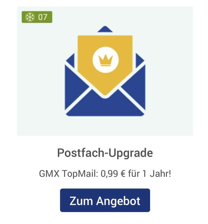 GMX TopMail 12 Monate für nur 0,99€ (statt 59,88€) / ProMail für 0,00€ (statt 35,88€)