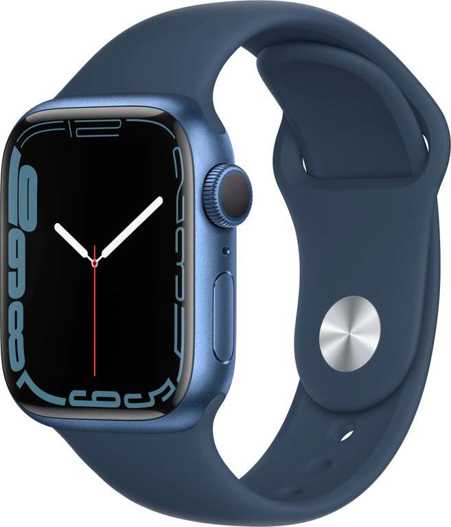 Apple Watch Series 7 GPS 41mm Aluminium Sportarmband Abyssblau