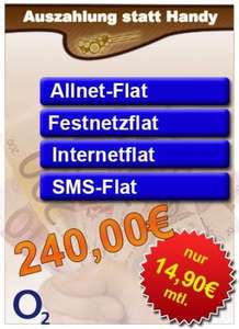 Allnetflat, Internet- und SMS-Flat für 14,90€ im Monat + AG