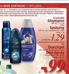 [Lokal REWE Dortmund] für 10€ Henkel&Schwarzkopf Produkte kaufen und 5€ ARAL Gutschein erhalten