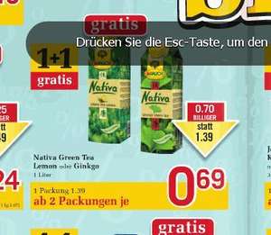 Nativa Green Tea von Rauch 1Liter Packung bei BILLA in ÖSTERREICH -50%