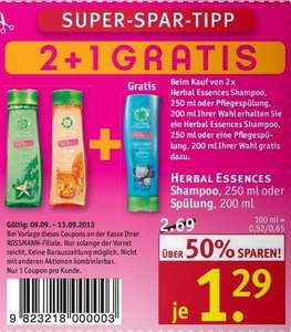 [Rossmann offline] 3 * Herbal Essences Shampoo oder Spülung
