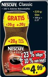 Nescafe Classic 220g Glas bei Netto und Lidl