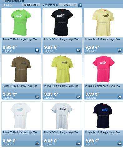T-Shirt's von Puma für 9.99 Euro