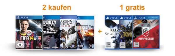 2 PS4 Spiele vorbestellen, 1 weiteres PS4 Spiel gratis erhalten ***Aktion jetzt live!***