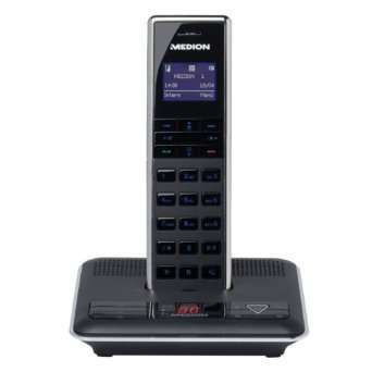 schleches Handynetz daheim, die Lösung Telefonkosten v Festnetz zu sparen: Medion S63075 Bluetooth DECT Festnetztelefon (A und B-Ware)