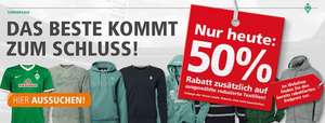 Werder Bremen: 50% Rabatt zusätzlich auf reduzierte Textilien
