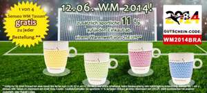 11% WM-Aktion auf Ihren Einkauf bei www.About-Tea.de + Senseo WM Tasse