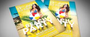 Kostenlos: Beach Party Summer Flyer PSD Vorlage