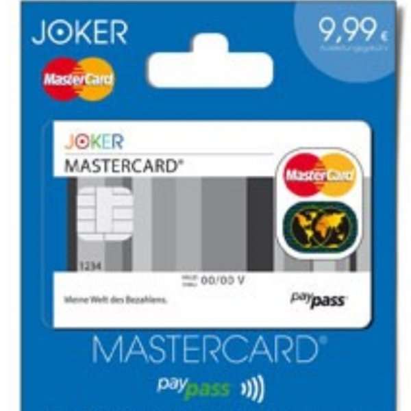Gratis Prepaid MasterCard @jokerkartenwelt.de