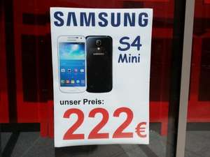 [lokal Sulzbach]Samsung Galaxy S4 Mini im MTZ für 222 Euro