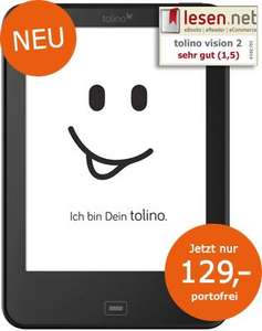 Tolino Vision 2 (eReader) für 129€ und nur 119€ als Neukunde!